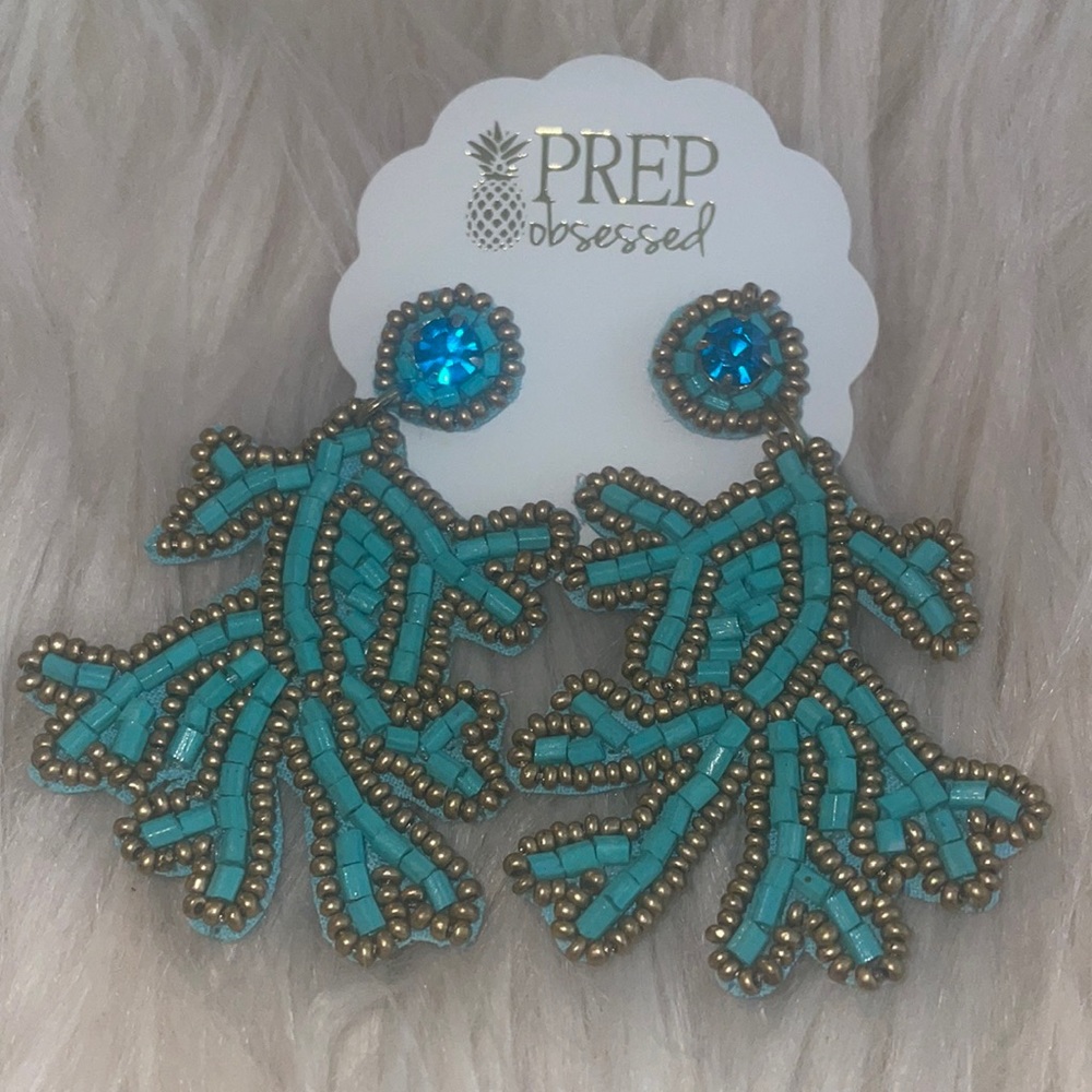 NWT Prep Obsessed Coral Earrings